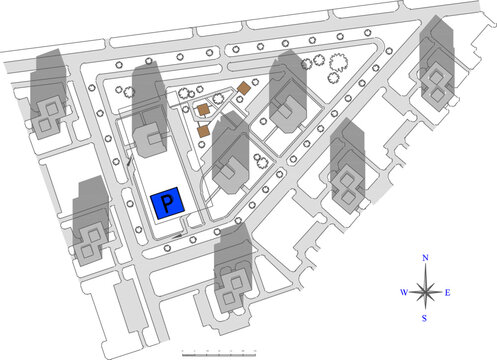 sketch vector illustration of apartment area plan