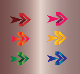 Gradient Arrows, Arrow, right Arrow