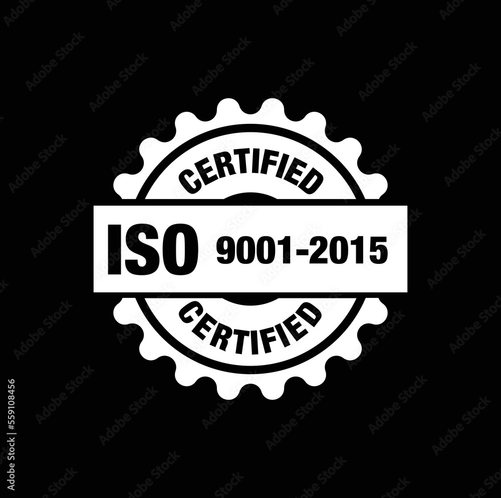 Wall mural iso 2001 to 2015 certified company stamp. iso certified stamp. - Wall murals