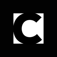 Fototapeta na wymiar C letter typography vector icon. C brand name.