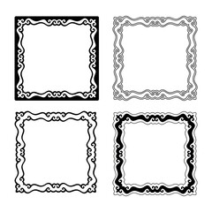 Set of decorative vector frames