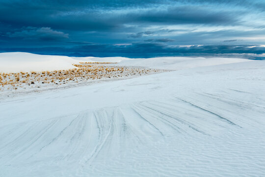 Hardpan in gypsum sand dunes, White Sands National Monument, New Mexicio