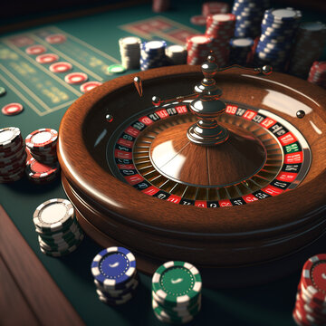 casino roulette table, roulette wheel and chips, roulette wheel in casino, casino table, casino