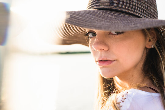 Young Girl at Beach at Golden Hour