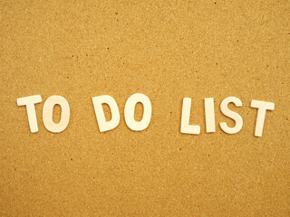 "To do list" message on wood board