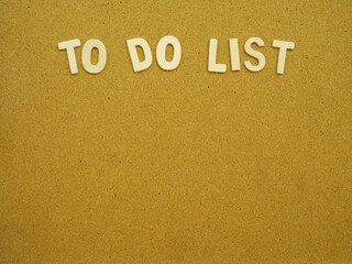 "To do list" message on wood board and copy space