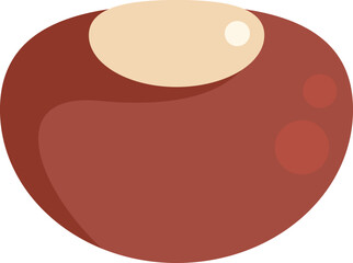 Fall chestnut icon flat vector. Autumn tree. Season nut isolated