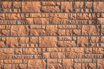 texture of brown decorative facade brick - 559118669