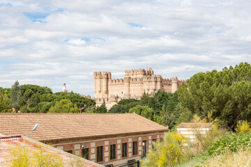 Fototapeta na wymiar a view to the Castle of Coca town, province of Segovia, Castile and Leon, Spain