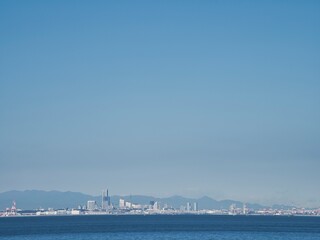 富津公園　中の島展望台から観た景色