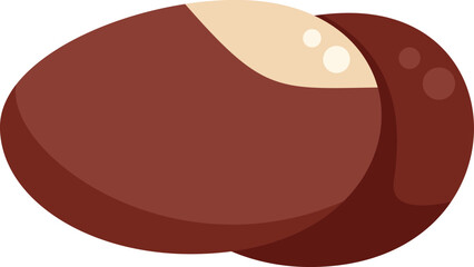 Japan chestnut icon flat vector. Tree fruit. Fall food isolated