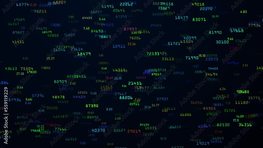 Poster random financial figures background. random numbers background