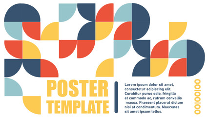Obraz premium Modern poster design template with bright elements, and contemporary design.