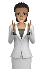 African American woman staring into the light.