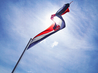 Faceing up shot from croatian flag