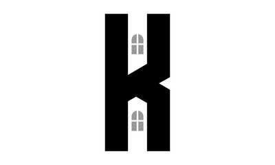building K home letter logo