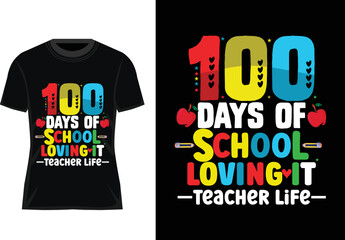 100th days of school,hundred days t shirt design,Vector typography t shirt design,100th days celebration t shirt
