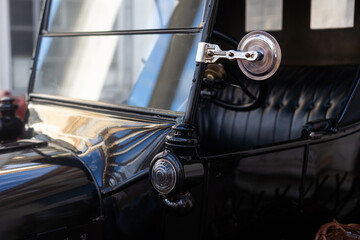 Fototapeta Vintage car staying at exhibition obraz