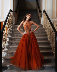 Elegant bride in a wedding dress