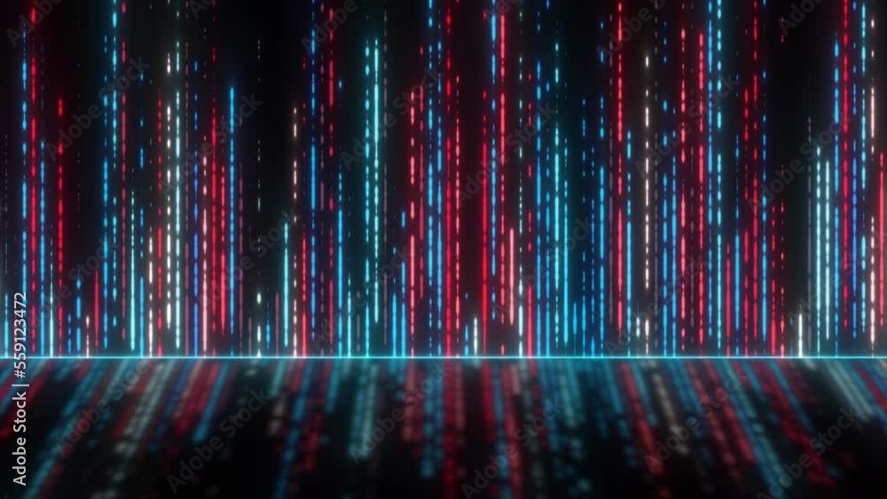 Poster loop animation of equalizer, multicolored sound equalizer animation nightclub and disco background, 