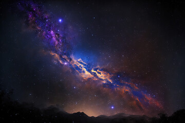 Obraz na płótnie Canvas space dust and stars in the universe's milky way galaxy. Generative AI