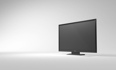 realistic 3D TV illustration with a white background