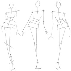 Fashion templates. Croquis. Pattern for drawing