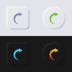 Obraz premium Arrow Icon set, Multicolor neumorphism button soft UI Design for Web design, Application UI and more, Button, Vector.