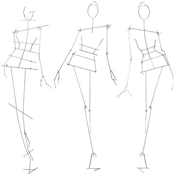 Fashion templates. Croquis. Pattern for drawing