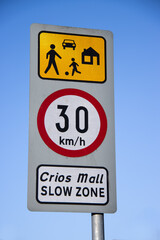 slow speed limit sign for residential area in ireland