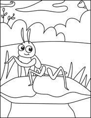 Cute Insects Coloring Pages For Kids
