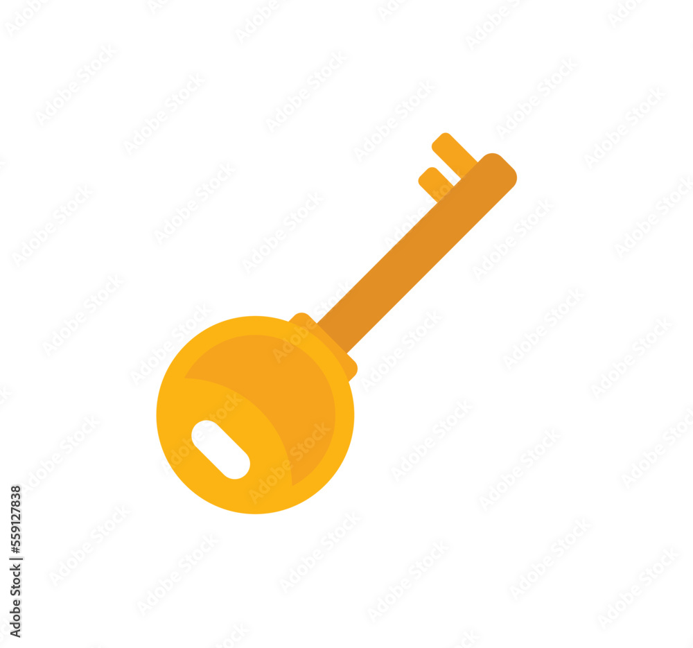 Poster key password recovery icon flat vector. web account. internet screen isolated
