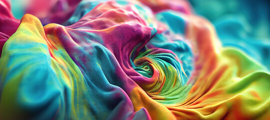 colorful tie dye wave cloth texture background