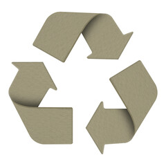 Recycle symbol isolated on transparent background - PNG format
