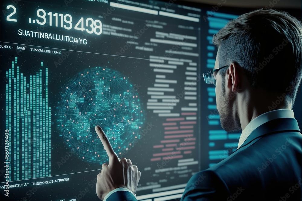 Poster cyber security, data protection, cyberattacks concept on blue background. database security software