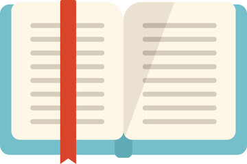 Bookmark mark icon flat vector. Book favorite. Tale space isolated