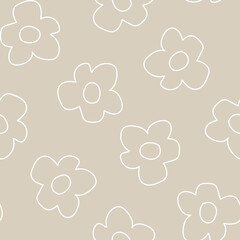 Fototapeta na wymiar Floral Seamless Pattern Design Background