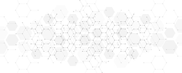 Abstract design element with geometric background of hexagons shape pattern