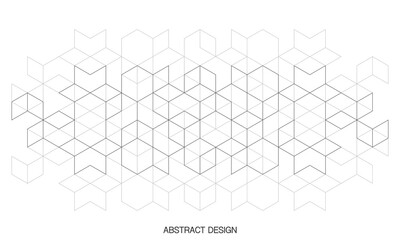 The graphic design elements with isometric shape blocks. Vector illustration of abstract geometric background