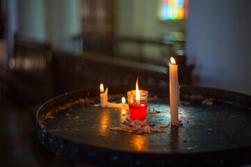 candles in church