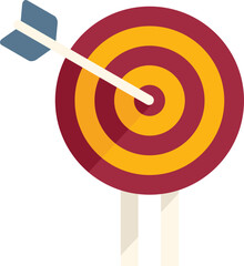 Focus arch target icon flat vector. Work group. Social team isolated