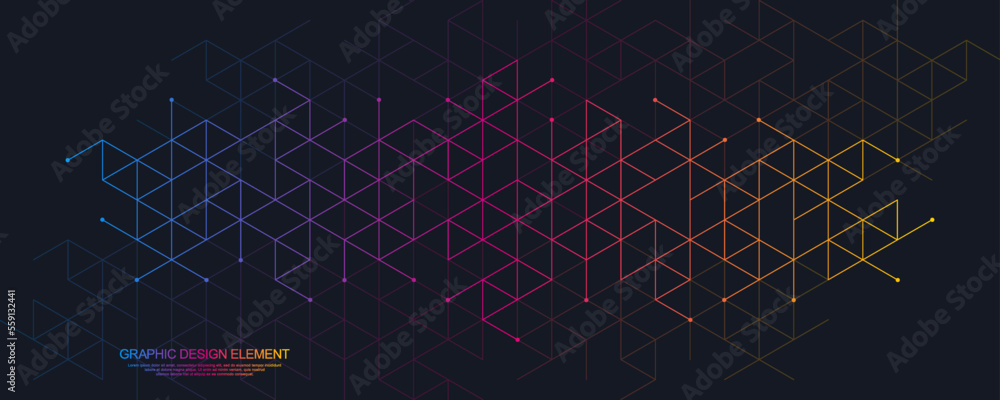 Poster Abstract geometric background with triangle shape pattern