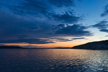 Brombachsee mit sonnenuntergang