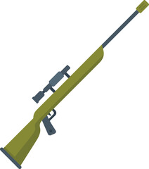 Field sniper icon flat vector. Rifle gun. Weapon scope isolated