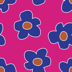 Naklejka na ściany i meble Floral Seamless Pattern Design Background