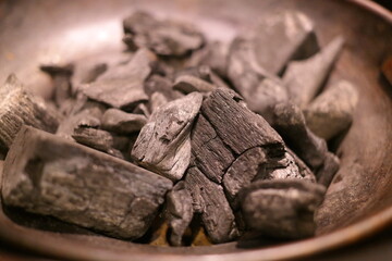 Charcoal for making a charcoal fire is provided