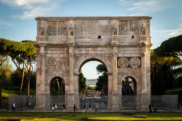 Fototapeta premium Colosseum Rome during sunset. 