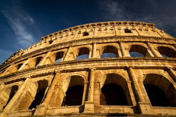 Colosseum Rome during sunset. 