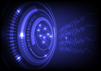 Epileptic brain and technology background..