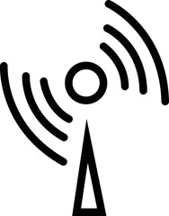 Broadcasting icon, live streaming pictogram, vector illustration